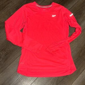 Nike Women's Vibrant Red Long Sleeve Tee
